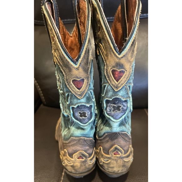 Dan Post Vtg. Bluebird Snip Toe Leather Western Cowboy Boots DP3544 Womens 7 M - Picture 3 of 15